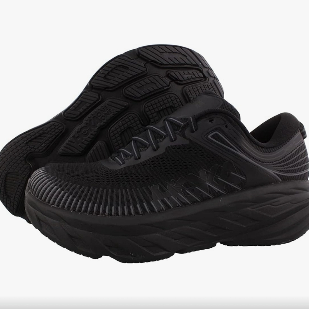 Hoka One One Bondi 7 Black Shoes Pre owned